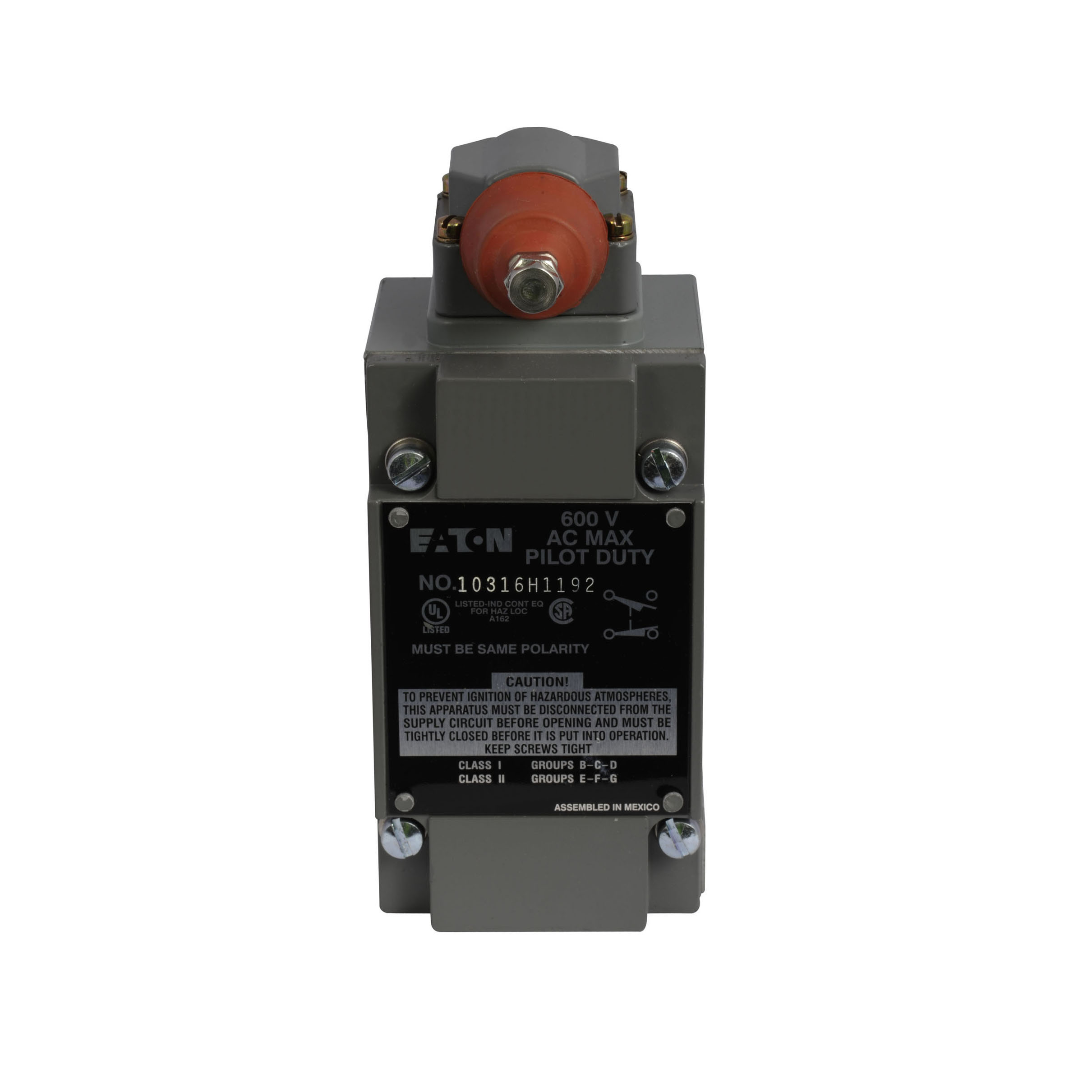 Eaton Cutler-Hammer Type L Limit Switch Model 10316H1610